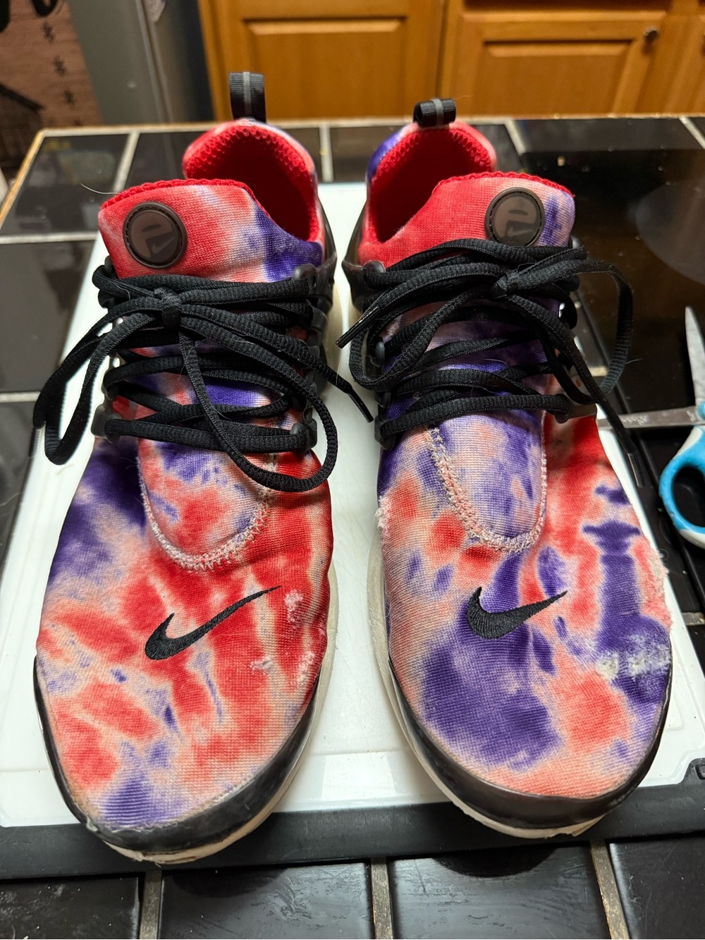 Nike Men’s 13 Tie-Dye Red & Purple Athletic Shoes